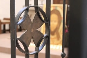 Icone Of Christ Behind Bars